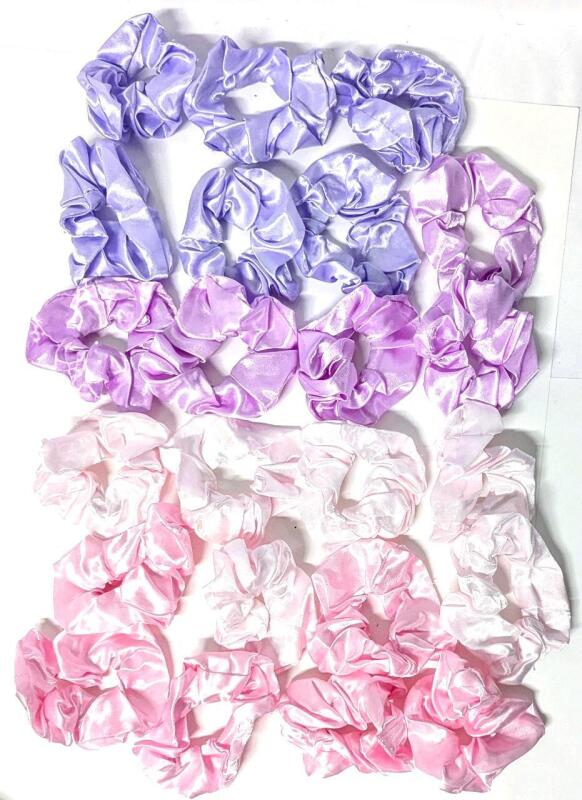 23 New Silky Satin Scrunchie Hair Ties