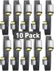 New 10-Pack 4K DisplayPort to HDMI Cables | 6.8ft Long | 1080P@120Hz, 1440P/2K@60Hz Uni-Directional DP to HDMI Male Braided Cord Display Port to HDMI Cable for Dell, Lenovo, ThinkPad, HP, AMD, NVIDIA +, Retails For $108!