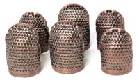 6 New Retro Antique-Style Thimbles / Finger Protectors For Sewers / Needle Felting +