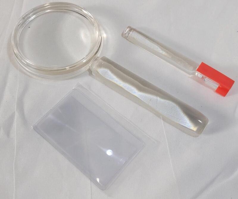 New - 3pc. Handheld Magnifiers . Tested Working