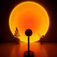 New 180 Degree Rotation Projection LED Atmospheric Sunset Night Light for Photography, Selfie, Home and Bedroom Decor (Sunset Red), 9.5" Tall