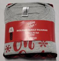 New 2pc. Girls Sz. L(10/12) Holiday Style Holiday Family Pajama Set .