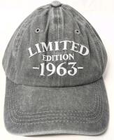 New Adjustable Embroidered LIMITED EDITION -1963- 100% Cotton Hat, One Size Fits Most