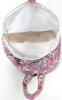 New Quilted Pink Paisley Small Backpack & Puffer-Style Fanny Pack / Belt Bag, 6" - 12" Long - 4