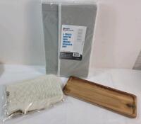 New Household : 4-Pocket Over the Door Hanging Organizer , Bambo Soap Dish & Kitchen Sink Rubber Soap and Cloth Rest