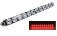 As New Tecniq Inc. 15" Clear Red Multi-function Stop Turn Tail Marker Trailer Light LED Waterproof - Model T10 Stop/Turn/Tail/ID Bar