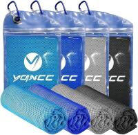 New 4 Pack Cooling Towels (40"x12") Cool for Neck, Microfiber Soft Breathable Chilly Towels for Menopause / Perimenopause Relief, Yoga, Golf, Gym, Camping, Running, Workout & More Activities, Retails $48