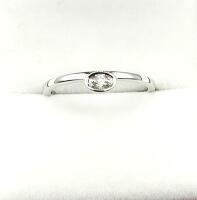 10KT White Gold Natural Diamond (0.07ct) Ring, Size 7, comes with APPRAISAL $1175.00. Diamond is the birthstone for April.