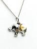 Sterling Silver White Sapphire (0.14ct) and Pearl Elephant Pendant with Sterling Silver Chain, comes with APPRAISAL $415.00. - 4