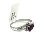 Sterling Silver Natural Enhanced Ruby (1ct) with CZ (0.45ct) Ring, Size 8.25, comes with APPRAISAL $540.00. - 4