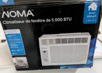 New NOMA Digital 2-Way Window Air Conditioner with Remote Control, 5,000-BTU, White. Retails for $180