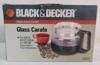 New , Open Box - Black & Decker 10-Cup Glass Carafe . Compatible with Black & Decker Coffee Maker .