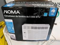 New NOMA Digital 2-Way Window Air Conditioner with Remote Control, 5,000-BTU, White. Retails for $180