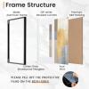 New 18x24 inch Metal Poster Black Frame - 18 x 24 Thin Aluminum Picture Frames Matted for 16x20 Photos, Artworks, Prints, Puzzle - High Definition Plexiglass - Vertical and Horizontal Display - Wall Hook