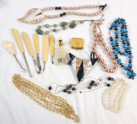 Vintage Women's Necklaces & Manicure Set .