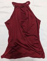 New: Size S Women's - V-Neck Ruched Sleeveless Top