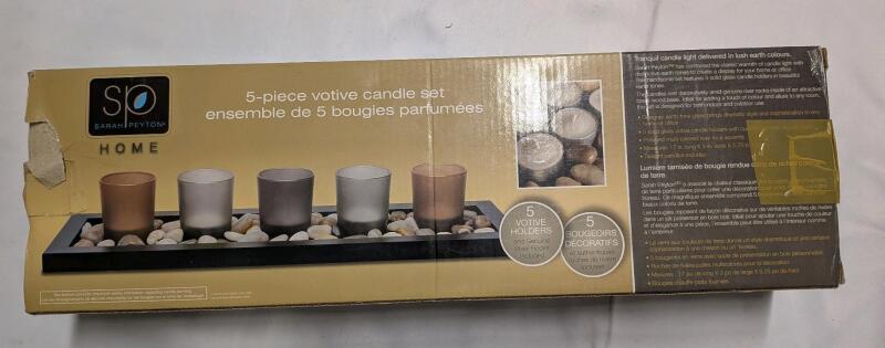 As New Sarah Payton Home 5 Piece Votive Candle Set.