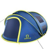 New OT QOMOTOP 4 Person Pop up Tent, 9.5&acirc;&euro;&trade;&Atilde;&mdash;7 with 50&acirc;&euro; Center Height, 10 Second Setup Instant Tent, Rainproof Tent, 4 Ventilated Mesh Windows, 2 Mesh Doors, Family Camping Tents&iuml;&frac14;&circ;Blue&iuml;&frac14;&permil;