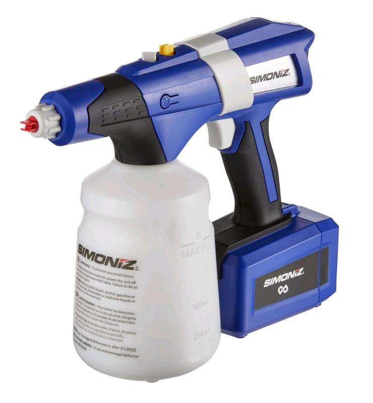 New - SIMONIZ Cordless Foam Spray Gun **Tool Only**, PWR POD Compatible . Retail $80 . May be returned within 48 hours of pickup if found damaged or not as described