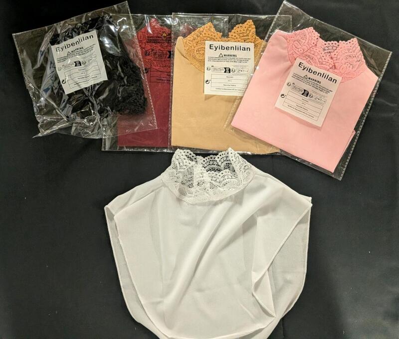 5 New One Size Fits Most Girls Lace Collars.