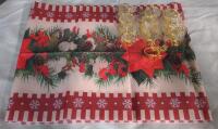 New Christmas Table Runner and 12 Reindeer Napkin holders