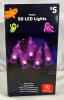 Assorted Holiday Lot, Includes Christmas Scented Candle (3oz), 50 Purple LED Lights, and 3 Bottles of Neon Hair Colour Spray (13.9ml Each) - 3