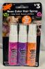 Assorted Holiday Lot, Includes Christmas Scented Candle (3oz), 50 Purple LED Lights, and 3 Bottles of Neon Hair Colour Spray (13.9ml Each) - 4