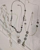 6 Large Beautiful Necklaces of Varying Sizes.