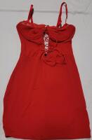 New Women's Sz. XS Shein Spaghetti Strap Lace Front Red Top