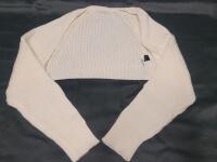 New Women's Sz. Medium Shein Knit Crop Sweater , White