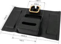 New Couch Sofa Cup Holder Armrest Tissue Box Cup Holder Silicone Couch Tray Temperature Resistant & Anti-Slip, Black
