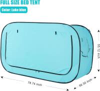 New 56.3W x 78.7L inch Bed Tent Full Bed Canopy Tents Portable Dream Tent for Kids and Adult Indoor Sleeping Tents with 2 Doors Breathable Private Space Tents, Teal Retail $127