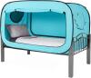 New 56.3W x 78.7L inch Bed Tent Full Bed Canopy Tents Portable Dream Tent for Kids and Adult Indoor Sleeping Tents with 2 Doors Breathable Private Space Tents, Teal Retail $127 - 2