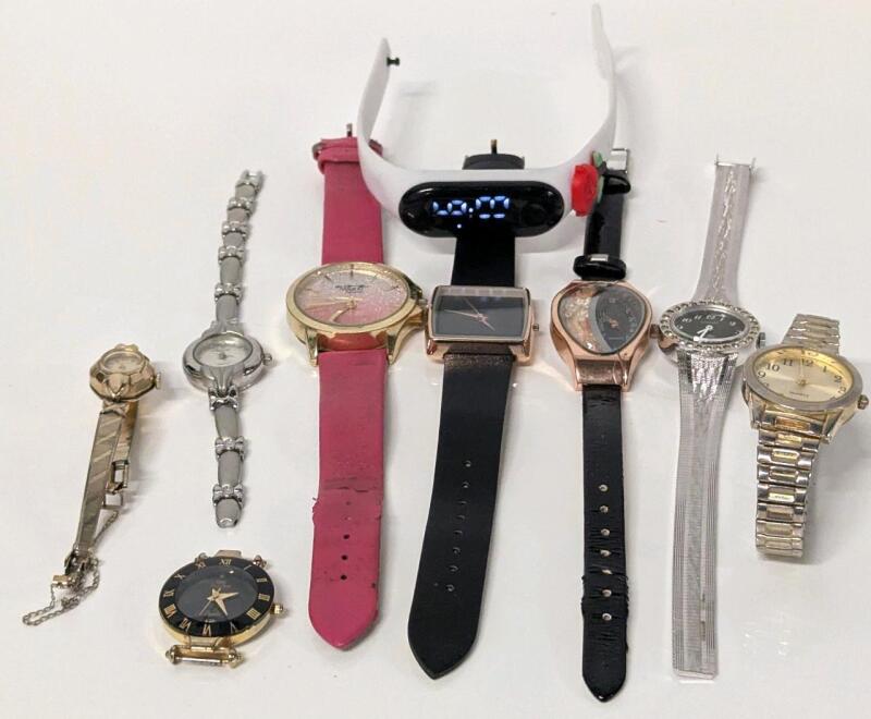9 Vintage to Modern Watches Incl Richelieu, Bulova, Esperanto De Luxe, Milano, Digital +, All But One Currently Non-Functional