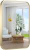 New TITAMEG 22x30 Inch Bathroom Mirror for Wall,Gold Framed Rectangle Mirror with Rounded Corner,Aluminum Alloy Framed Brushed Wall Mirror for Bedroom or Living Room,Vertical or Horizontal