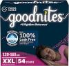 New Goodnites Girls' Nighttime Underwear, Size XXL (120-165 lbs), 54 Ct, Packaging May Vary