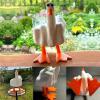 New White Duck Resin Figurine - Cute Middle Finger Gesture, Playful Duck Ornament, Versatile Home Decor, Compact Size - 2