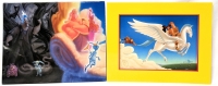 Vintage 1990s Disney Store HERCULES Exclusive Commemorative Lithograph With Original Envelope & Card Frame - 11" &times; 14"
