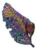 Luxury Colorful Botanical Flower Brooch Purple Smalll Cabs and Pear Shape at Side Lovely Teal Accents Approximately 2.5 x 1&rsquo;&rsquo; - 2