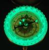 New - Glow-in-the-Dark Pocket Watch Style Brass Compass . Measures 1 &sup1;⁵/&sup1;⁶" diameter