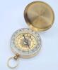 New - Glow-in-the-Dark Pocket Watch Style Brass Compass . Measures 1 &sup1;⁵/&sup1;⁶" diameter - 4