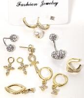 Assorted New Body Piercings & Individual Pierced Earrings + Pair, Includes Interchangeable Charms, Ear Cuff, Belly Button Ring +