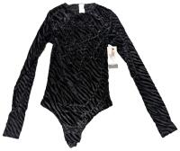 New Size XS (0-2) Women's SOF&Iacute;A Sofia Vergara Burnout Zebra Long-Sleeve Bodysuit