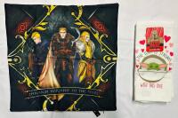 3 New Sci-Fi/Fantasy-Themed Home Essentials, Includes Red Rising (Pierce Brown) Pillowcase and 2 Grogu/Baby Yoda Kitchen Towels