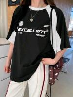 New Size LG Women's Oversized Excellence Mid Weight T-Shirt