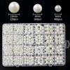 New 680pcs Pearl Beads,ABS Art Faux Pearls for Vase Fillers, 6mm, 8mm, 12mm Beads to Hold Lipstick Eyeliner, Imitation Round Pearl Beads for Table Scatter Home Wedding Decoration