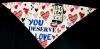14 New Love & Valentines-Themed Dog + Pet Bandanas, 25" Across &times; 12" Long - 2
