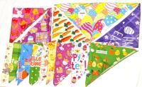 12+ New Spring & Easter-Themed Dog + Pet Bandanas, 25" Across &times; 12" Long