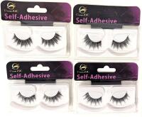 4 New Pairs Ocean ZJC Self-Adhesive False Eyelashes Natural Look (A104)