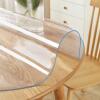 New Bobetter 34'' Round Crystal Table Protector Clear Plastic Tablecloth Cover Wipeable Protective Desktop Cover PVC Vinyl Conference Furniture Kitchen Dining Tabletop Liner Protection Pad Mat Non Slip